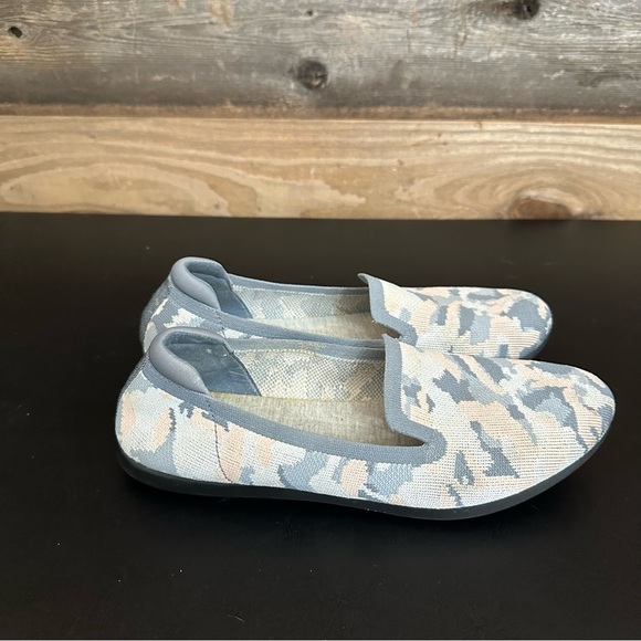 CLARKS Cloudstepper 7.5 M Fabric Carly Dream Flats Pink Gray Camo Slip On Loafer - Picture 5 of 10